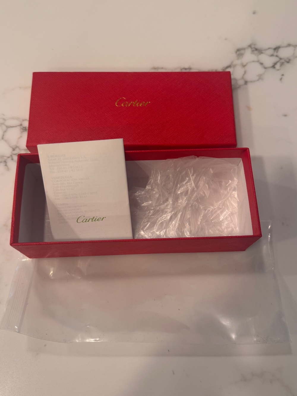 Cartier Red and Gold Signature  Sunglasses Jewelry Box
